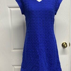 Kate Spade Royal Blue Textured Mini Dress Size 4